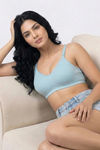 Zivame Double Layered Regular Wired 3/4th Coverage Natural Lift Nursing Bra - Omphalodes — thumbnail 5