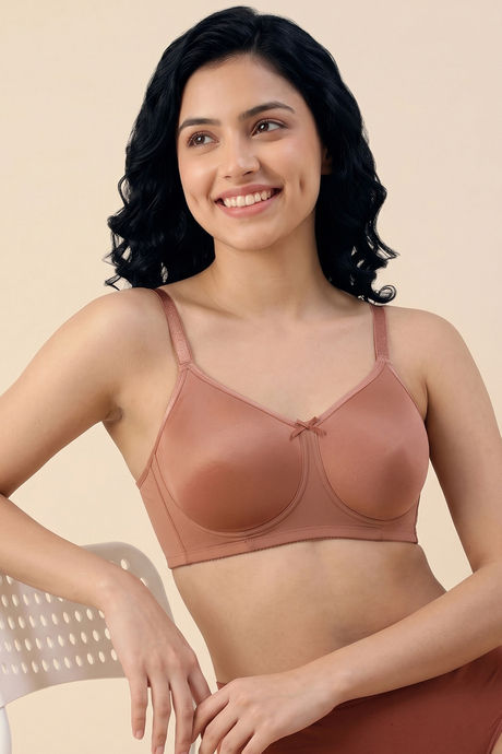 Zivame Padded Non Wired 3/4th Coverage Tshirt Bra - Cork Buy Zivame Padded Non Wired 3/4th Coverage Tshirt Bra - Cork