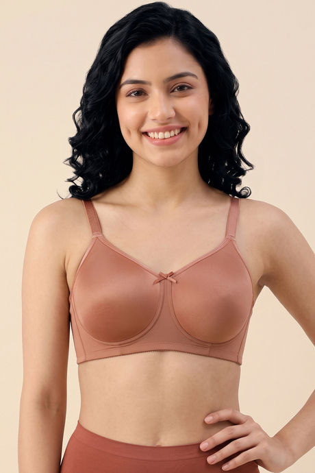 Zivame Padded Non Wired 3/4th Coverage Tshirt Bra - Cork — image 2