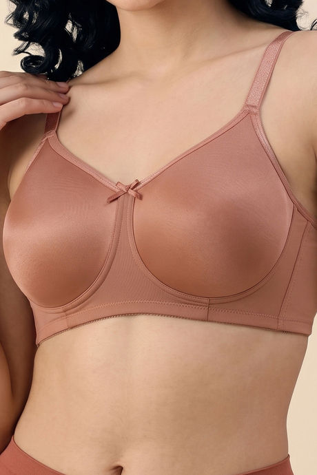 Zivame Padded Non Wired 3/4th Coverage Tshirt Bra - Cork — image 5