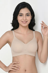 Zivame Padded Non Wired 3/4th Coverage Tshirt Bra - Pink — thumbnail 1