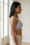 Zivame Padded Non Wired 3/4th Coverage Tshirt Bra - Heather — thumbnail 3
