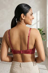 Zivame Padded Non Wired 3/4th Coverage Tshirt Bra - Red — thumbnail 2