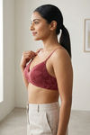 Zivame Padded Non Wired 3/4th Coverage Tshirt Bra - Red — thumbnail 3