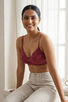Zivame Padded Non Wired 3/4th Coverage Tshirt Bra - Red — thumbnail 4