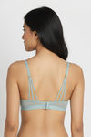 Zivame Wild Rose Padded Wired Medium Coverage Tshirt Bra - Green — thumbnail 2