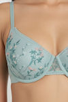 Zivame Wild Rose Padded Wired Medium Coverage Tshirt Bra - Green — thumbnail 4