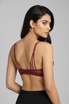 Zivame Wild Rose Padded Wired Medium Coverage Tshirt Bra - Maroon — thumbnail 2