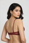 Zivame Wild Rose Padded Wired Medium Coverage Strapless Bra - Maroon — thumbnail 3