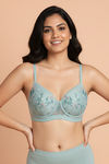Zivame Wild Rose Padded Non Wired Medium Coverage Tshirt Bra - Green — thumbnail 1