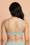 Zivame Wild Rose Padded Non Wired Medium Coverage Tshirt Bra - Green — thumbnail 2