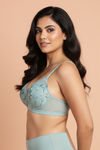 Zivame Wild Rose Padded Non Wired Medium Coverage Tshirt Bra - Green — thumbnail 3