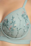 Zivame Wild Rose Padded Non Wired Medium Coverage Tshirt Bra - Green — thumbnail 5