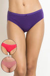 Zivame Medium Rise Full Coverage Hipster Panty (Pack of 3) - Multicolor — thumbnail 1