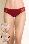 Zivame Medium Rise Full Coverage Hipster Panty (Pack of 3) - Multicolor — thumbnail 1