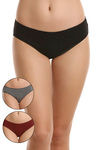 Zivame Medium Rise Full Coverage Hipster Panty (Pack of 3) - Multicolor — thumbnail 1