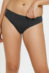 Zivame Low Rise Full Coverage Bikini Panty - Charcoal Melange — thumbnail 1