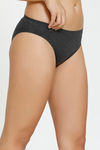 Zivame Low Rise Full Coverage Bikini Panty - Charcoal Melange — thumbnail 2