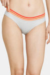 Zivame Urban Leisure Lace Medium Rise Three-Fourth Coverage Hipster Panty - Grey Melange — thumbnail 1
