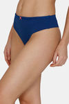 Zivame Low Rise Zero Coverage Thong - Navy Peony — thumbnail 3