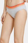 Zivame Urban Leisure Medium Rise Full Coverage Hipster Panty - Grey Melange — thumbnail 2