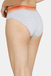 Zivame Urban Leisure Medium Rise Full Coverage Hipster Panty - Grey Melange — thumbnail 3