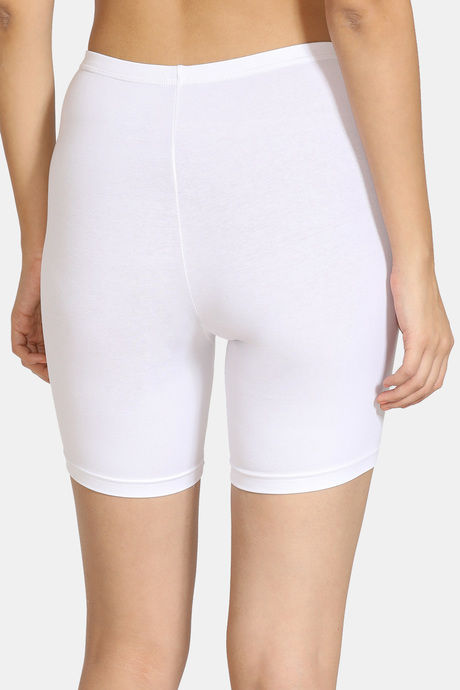 Zivame Girls Knit Cotton Shorts - White — image 3