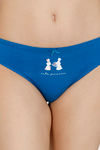 Zivame Low Rise Zero Coverage Thong - Mykonos Blue — thumbnail 4