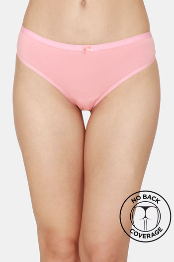 model image of Zivame Low Rise Cotton Thong - Peach