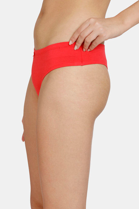 Zivame Low Rise Zero Coverage Thong - Hibiscus — image 5