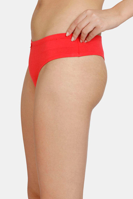 Zivame Low Rise Zero Coverage Thong - Hibiscus — image 4