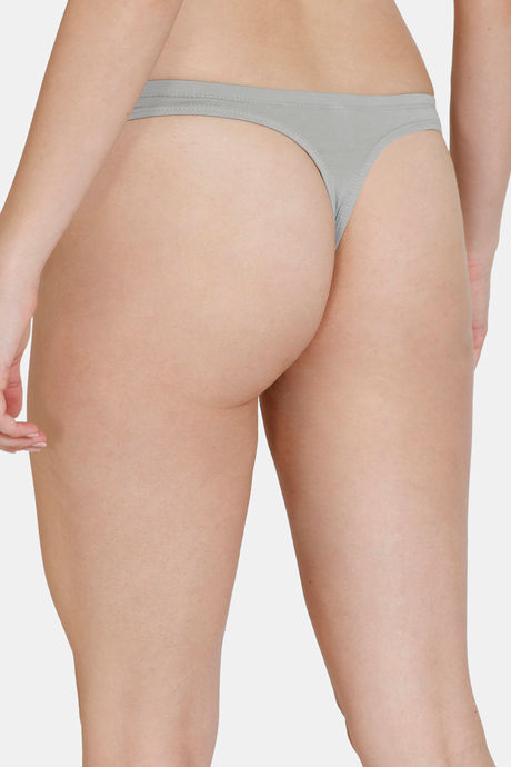 Zivame Low Rise Zero Coverage Thong - Limestone — image 3