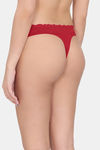 Zivame Anti-Microbial Low Rise Zero Coverage Thong - Salsa — thumbnail 2
