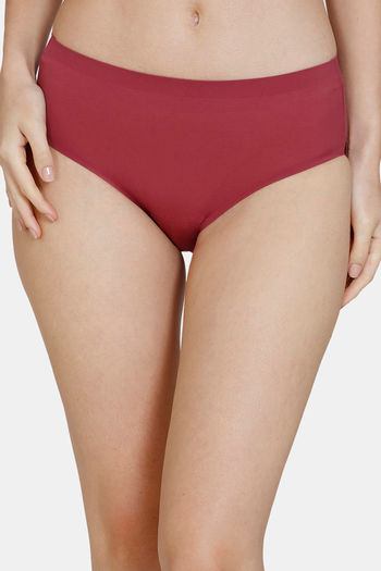 model image of Zivame Low Rise No Visible Panty Line Hipster Panty - Maroon
