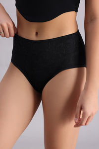Zivame Spacer Full Rise Medium Coverage Hipster Panty - Anthracite — thumbnail 4