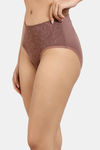 Zivame Lace Medium Rise Full Coverage Hipster Panty - Nutmeg — thumbnail 3