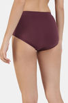 Zivame Medium Rise Full Coverage No Visible Panty Line Hipster - Burgundy — thumbnail 2