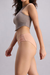 Zivame Shimmer Wave Regular Rise Full Coverage Hipster Panty - Skin — thumbnail 2