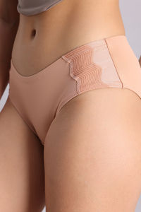 Zivame Shimmer Wave Regular Rise Full Coverage Hipster Panty - Skin — thumbnail 4