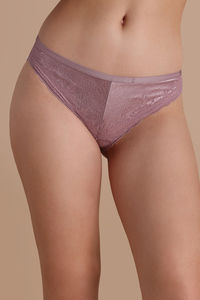 Zivame Celeste & Rose Regular Rise Full Coverage Hipster Panty - Elderberry — thumbnail 4