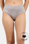 Zivame Striped Jacquard Medium Rise Full Coverage Hipster Panty  - Zinc — thumbnail 1