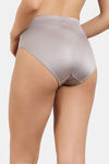 Zivame Striped Jacquard Medium Rise Full Coverage Hipster Panty  - Zinc — thumbnail 2