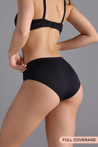 Zivame Shimmering Secrets Regular Rise Full Coverage Hipster Panty - Black — thumbnail 1