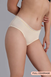 Zivame Dreamcatcher Regular Rise Full Coverage Hipster Panty - ECRU — thumbnail 1