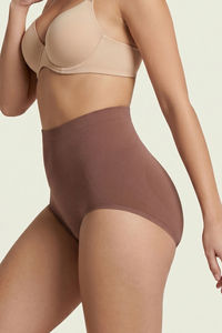 Zivame High Rise Full Coverage Tummy Tucker Hipster Panty - Nutmeg — thumbnail 2