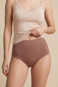 Zivame High Rise Full Coverage Tummy Tucker Hipster Panty - Clove — thumbnail 2
