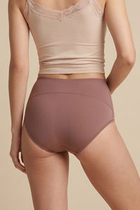 Zivame High Rise Full Coverage Tummy Tucker Hipster Panty - Clove — thumbnail 3
