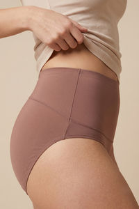 Zivame High Rise Full Coverage Tummy Tucker Hipster Panty - Clove — thumbnail 4