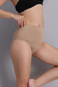 Zivame High Rise Full Coverage Tummy Tucker Hipster Panty - Nude — thumbnail 2