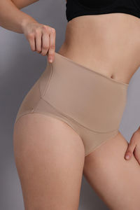 Zivame High Rise Full Coverage Tummy Tucker Hipster Panty - Nude — thumbnail 4